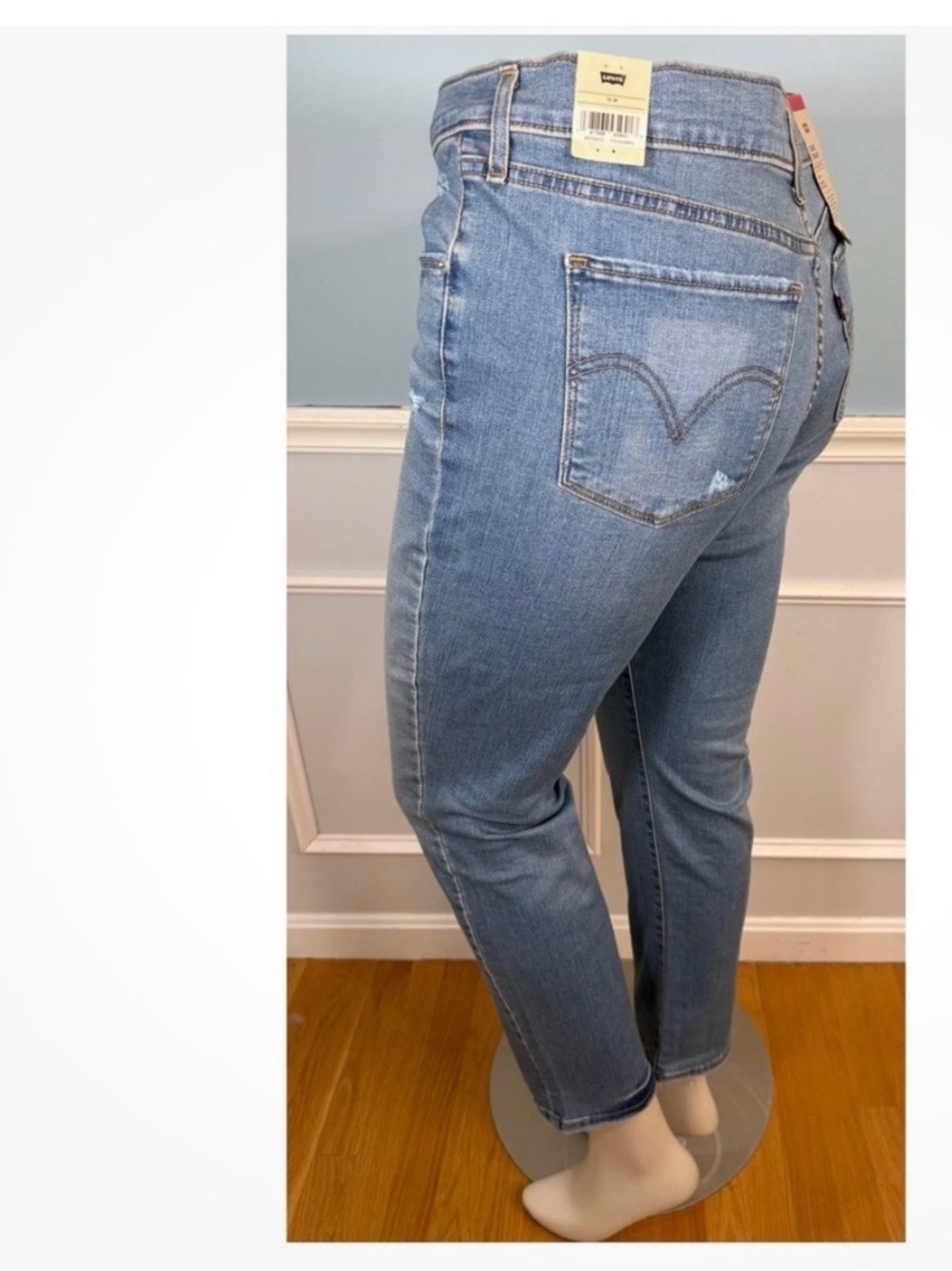 NWT Levi’s Straight Jeans Stretch New Distressed size 8 10 12 14 16 16W 18W 20W - Picture 6 of 11